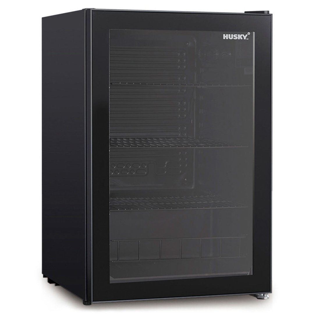 Husky 130L Glass Door Bar Fridge in Black HUS130CNBLK Buy Online with
