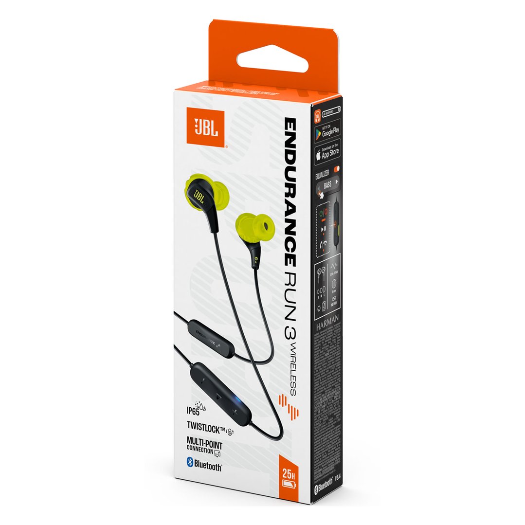 JBL Endurance Run 3 Wireless - Black/Lime JBLENDURRUN3BTBLKL
