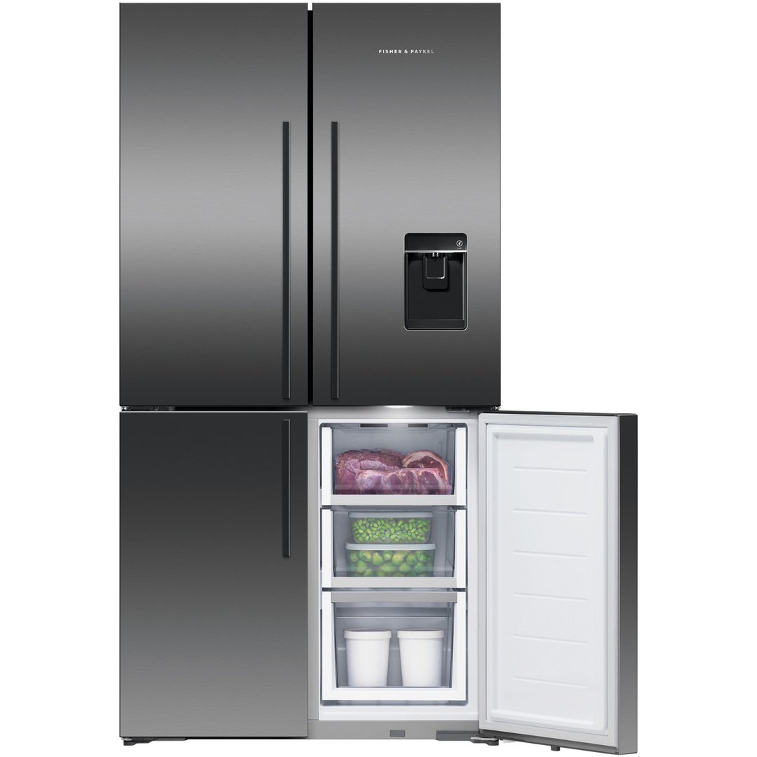 Fisher & Paykel 538L Series 7 Quad Door Refrigerator Freezer, Ice & Water RF605QDUVB2