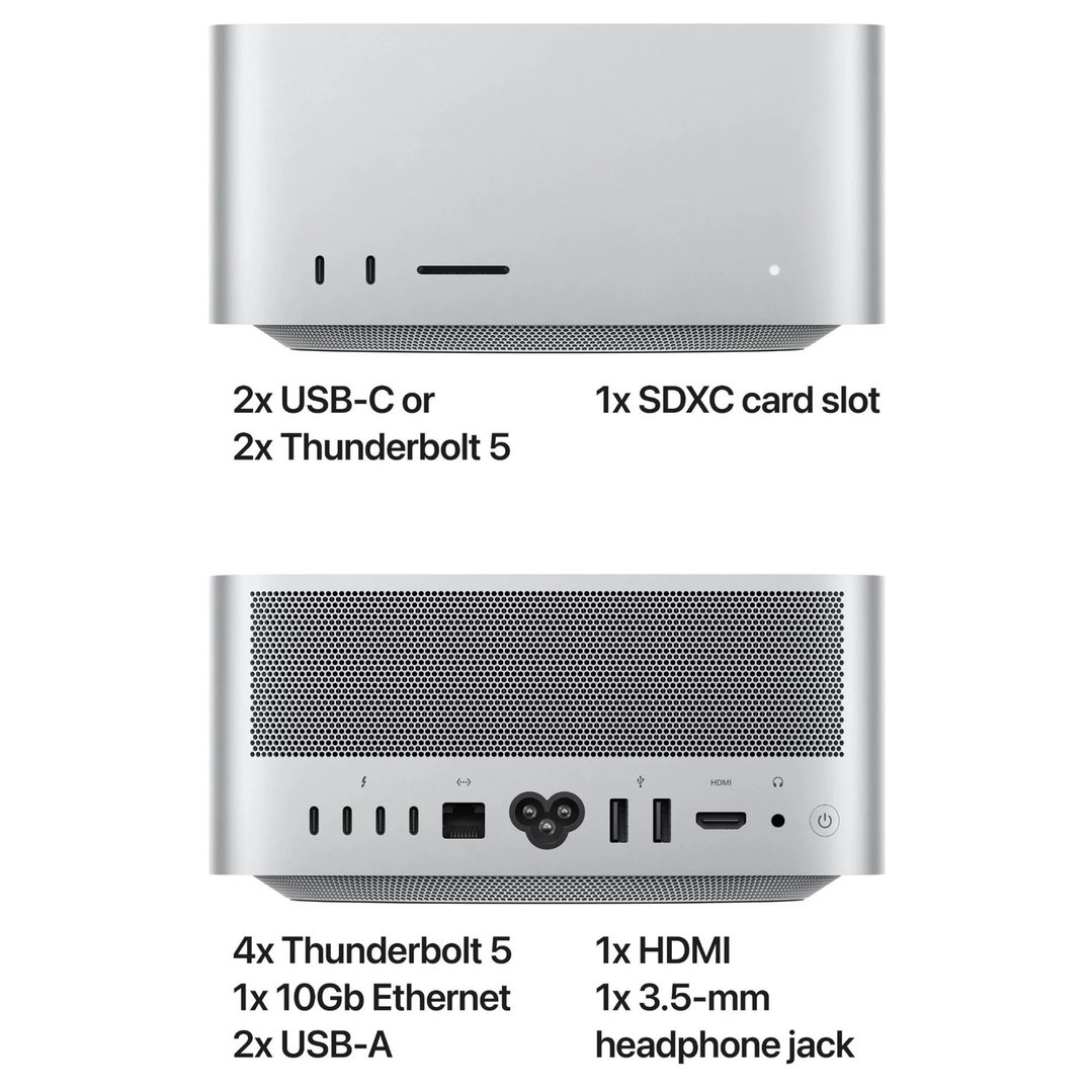 Apple Mac Studio Apple M3 Ultra Chip with 28‑core CPU, 60‑core GPU, 96GB, 1TB MU973X/A