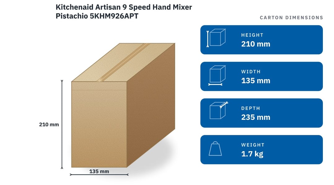 Kitchenaid Artisan 9 Speed Hand Mixer Pistachio 5KHM926APT
