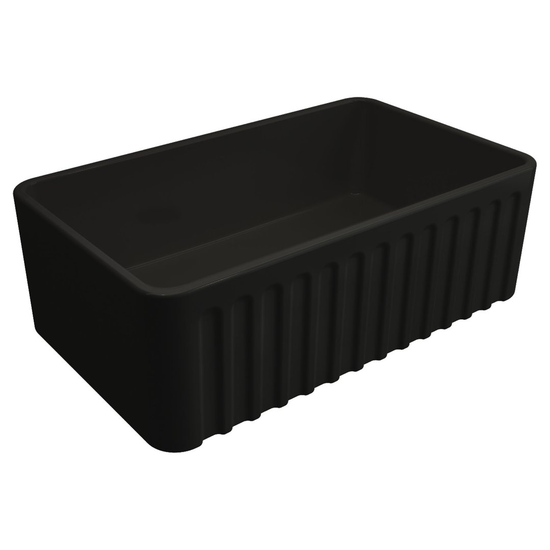 Turner Hastings Novi 75x46 Fireclay Butler Sink - Matte Black NO75FS-MB
