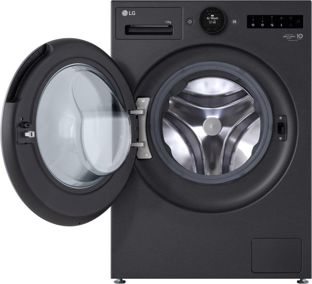 LG 12kg Series 9 Front Load Washer Matte Black - Steam+ WX9-1412MB