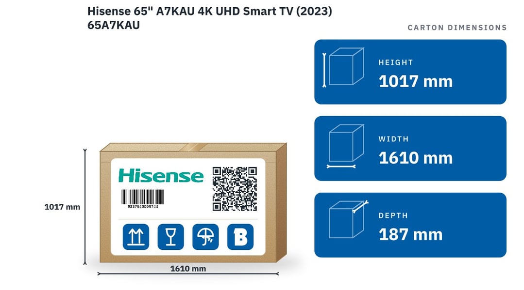 Hisense 65" A7KAU 4K UHD Smart TV (2023) 65A7KAU