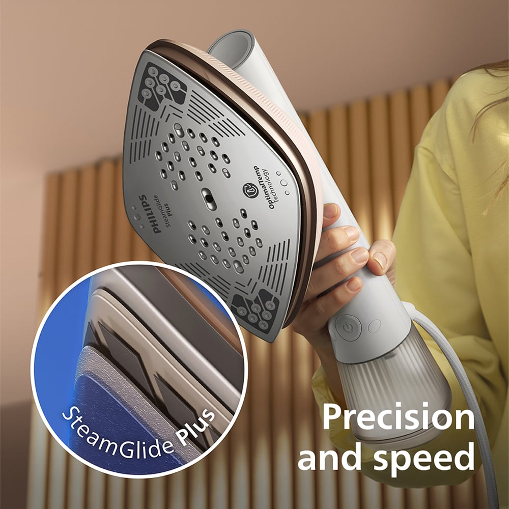 Philips OneTurn Hybrid Iron & Steamer Silk White GC213/10