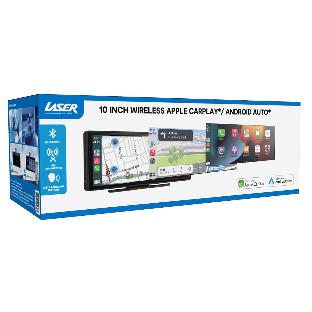 Laser 10" Wireless Apple Carplay / Android Auto NAVC-10CP-235