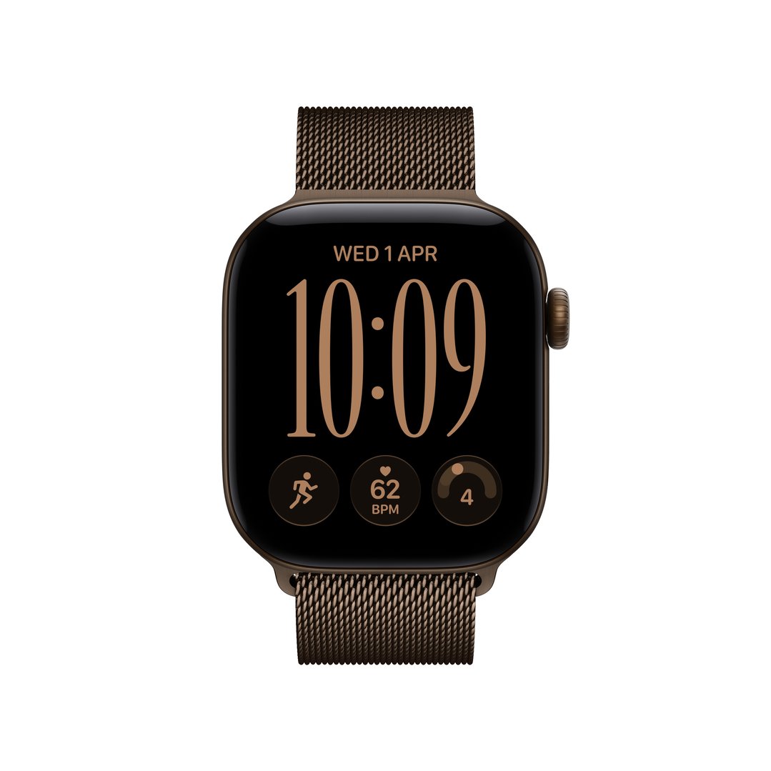 Apple Watch Series 12 GPS + Cellular 42mm Dark Bronze Aluminum Case with Dark Bronze Milanese Loop MKDK4X/A