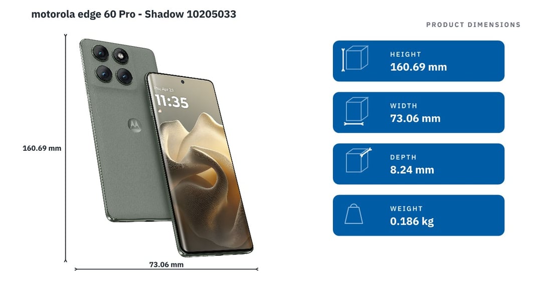 motorola edge 60 Pro - Shadow 10205033 — product dimensions