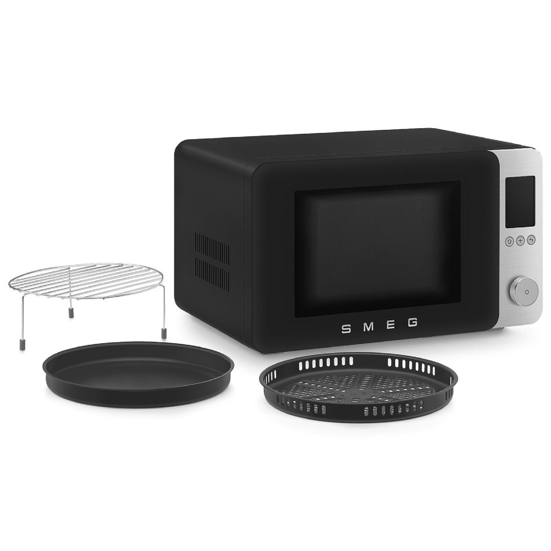 Smeg 27L Combi Microwave Oven - Matte Black MOC02BLMAU