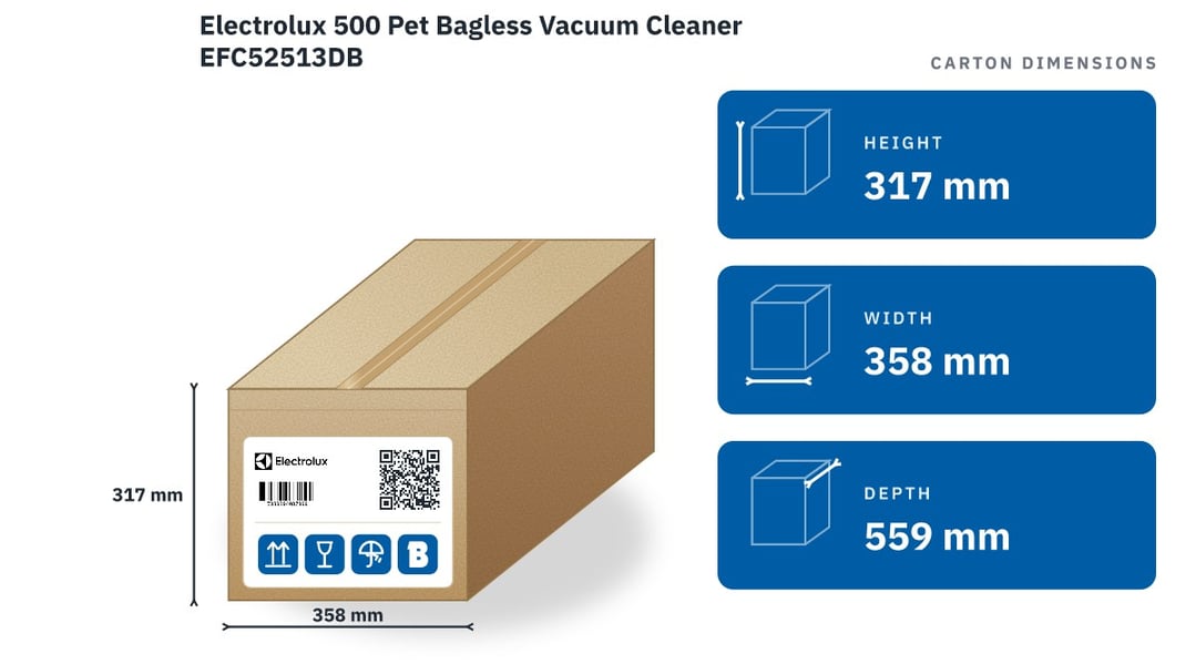 Electrolux 500 Pet Bagless Vacuum Cleaner EFC52513DB
