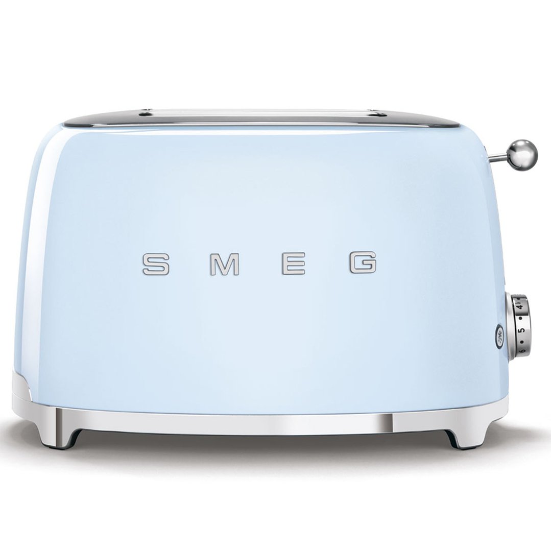 Smeg 50's Retro Style Aesthetic 2 Slice Toaster Pastel Blue TSF01PBAU