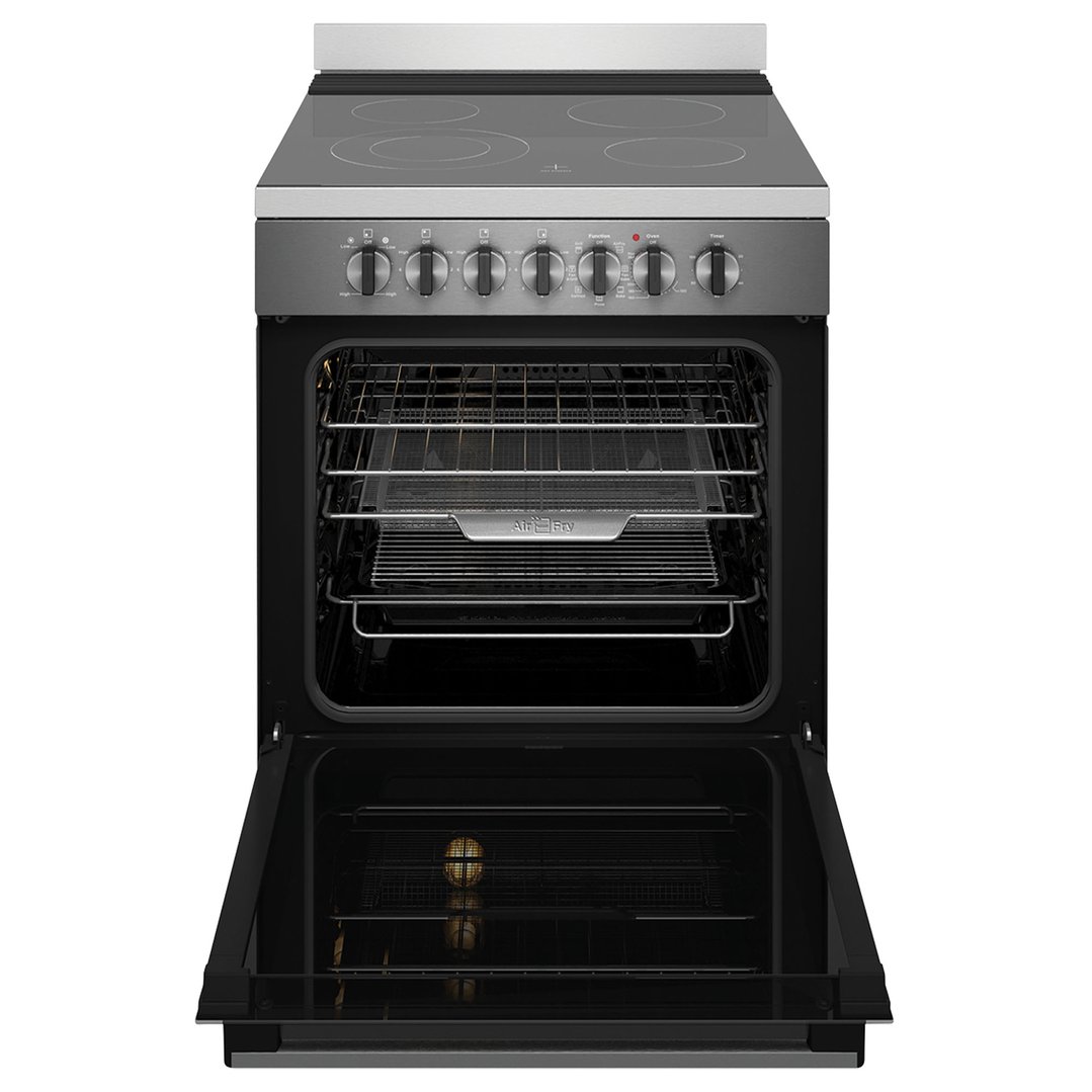 Westinghouse 60cm Freestanding Electric Oven with Air Fry, Dark Stainless Steel WFE646DSCB