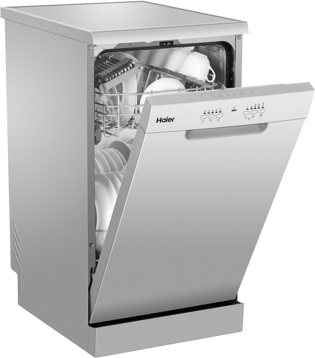 Haier 45cm Compact Freestanding Dishwasher - Silver HDW10F1S1