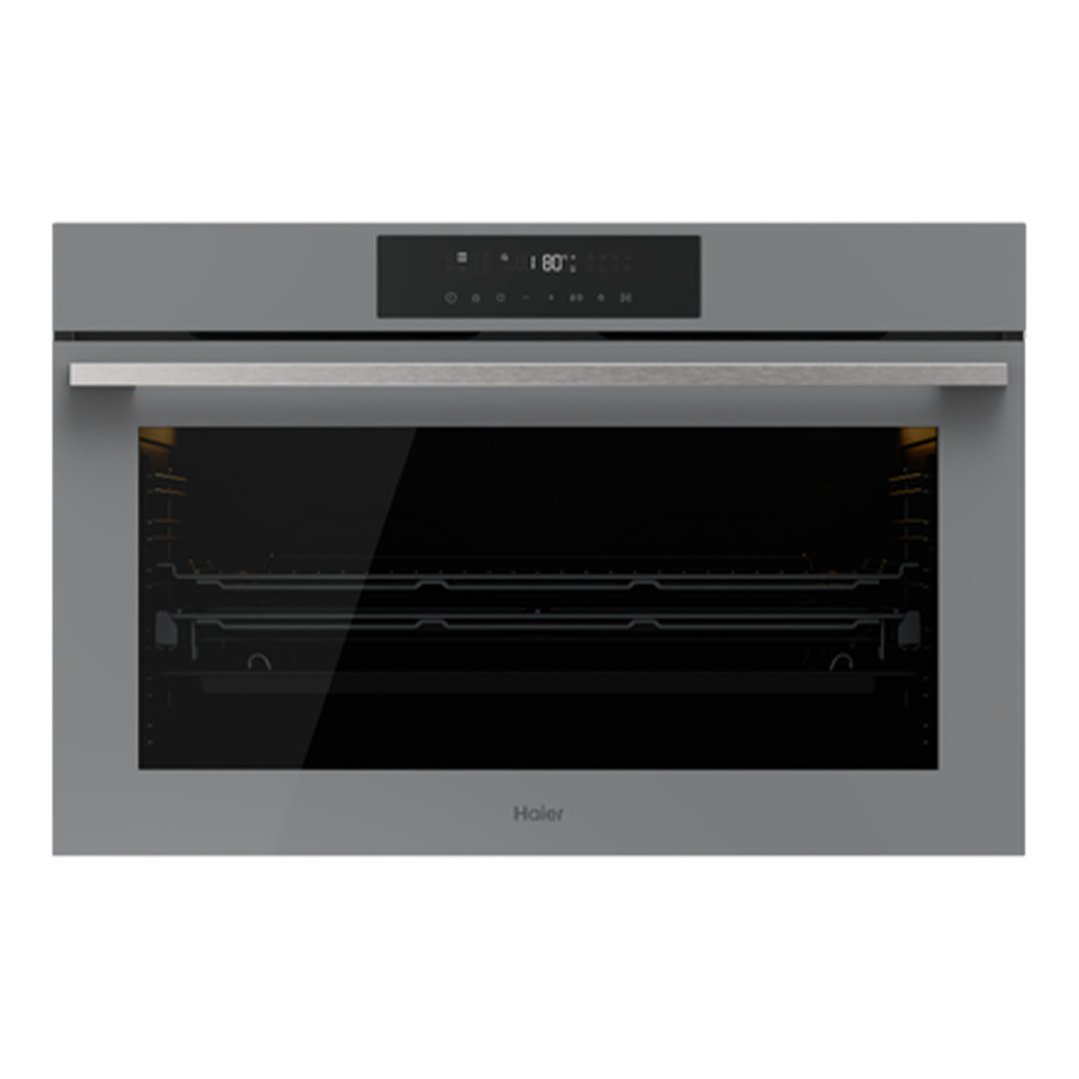 Haier 90cm 300 Series Built-in Oven, 16 Function (Grey Glass) HWO90S16TG3