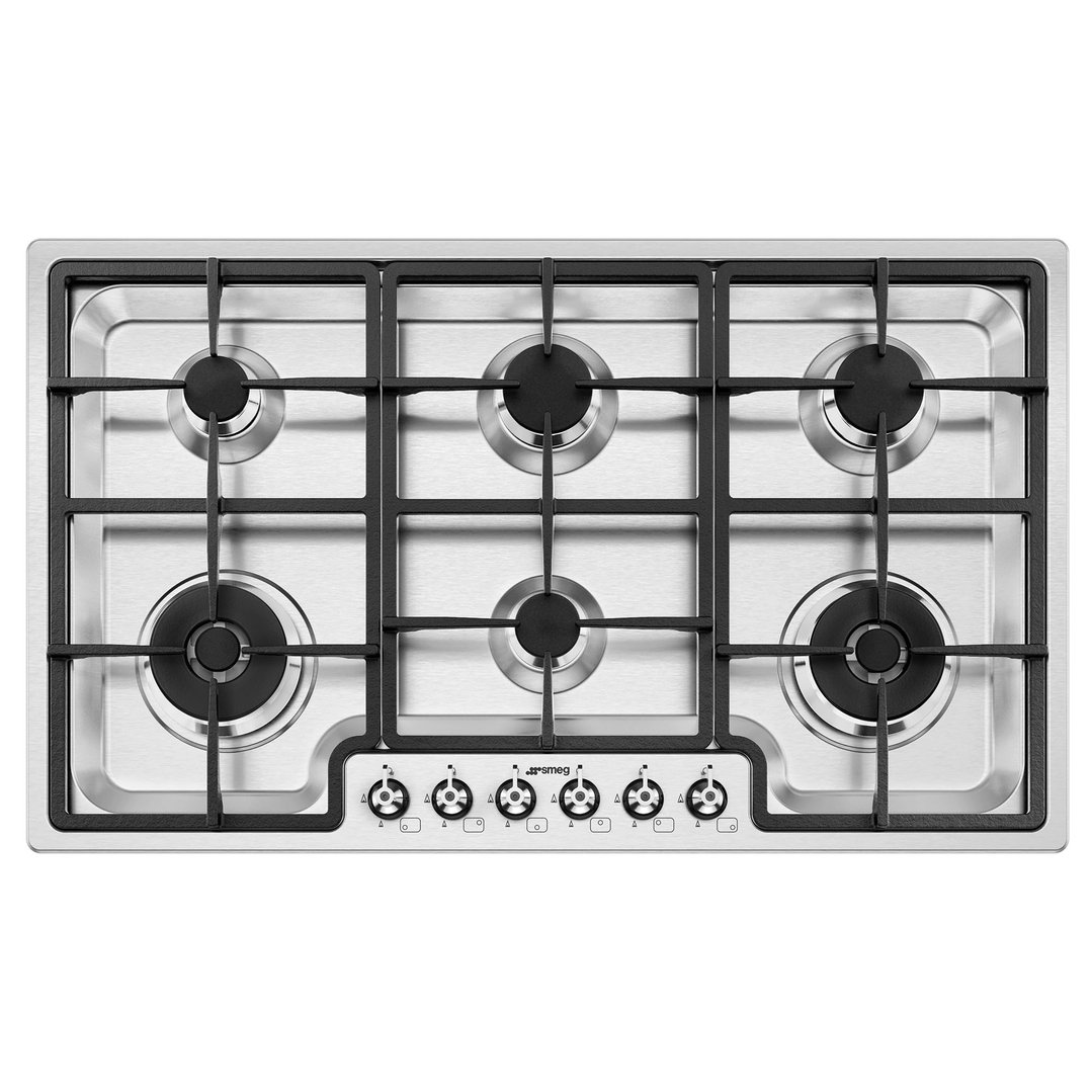 Smeg Classic 90cm 6 Burner Gas Cooktop Ultra Low Profile PGA962 Buy