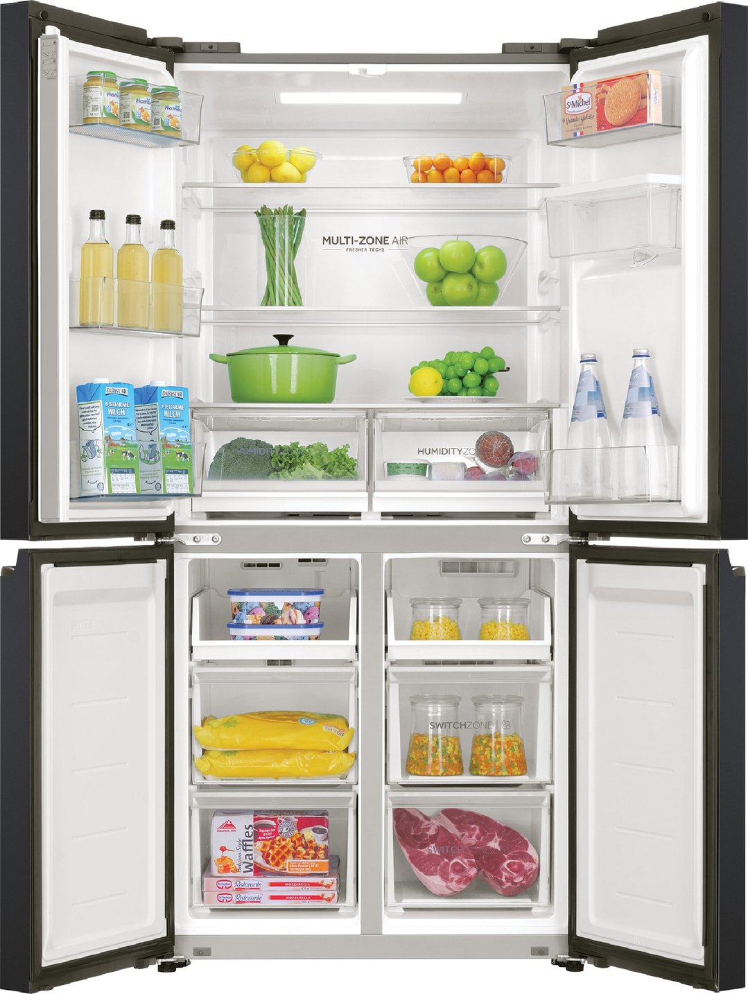Haier Quad Door Refrigerator Freezer, 508L, Water HRF580YHC