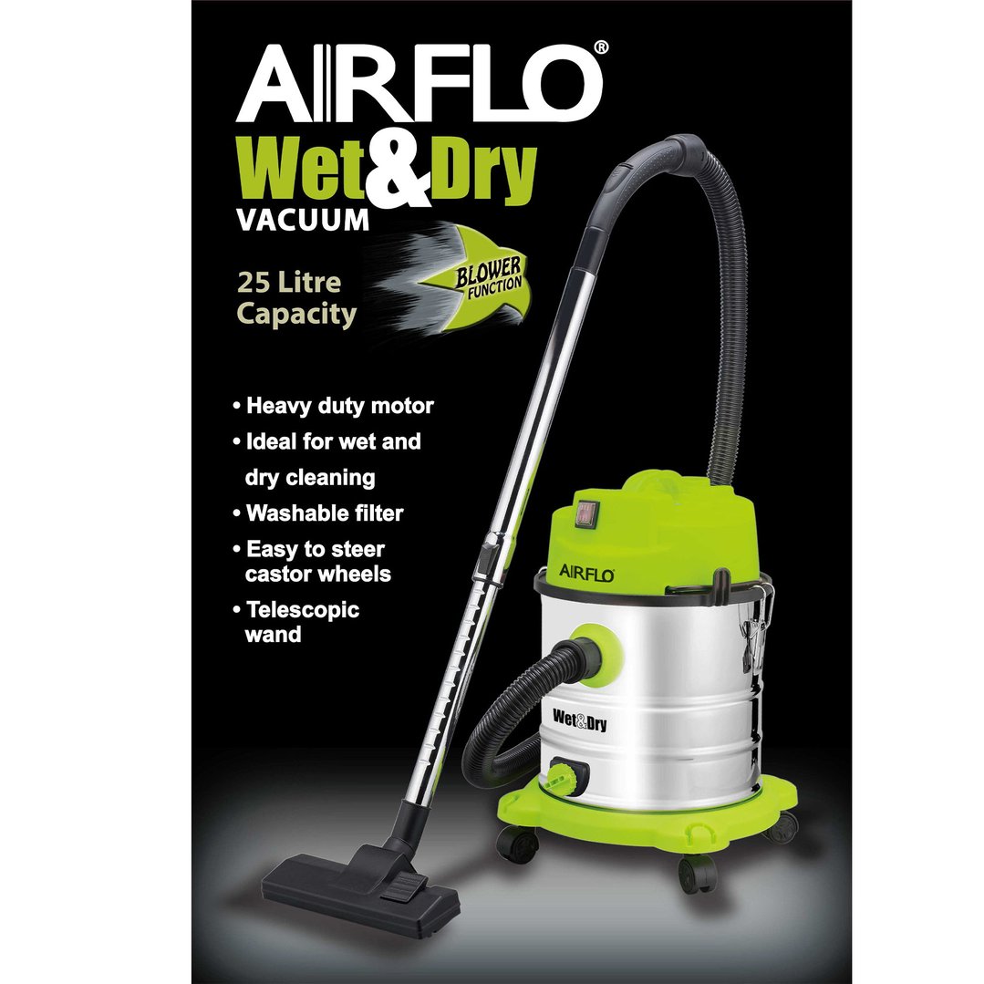 AIRFLO 25L Wet & Dry Vacuum Cleaner AFV25