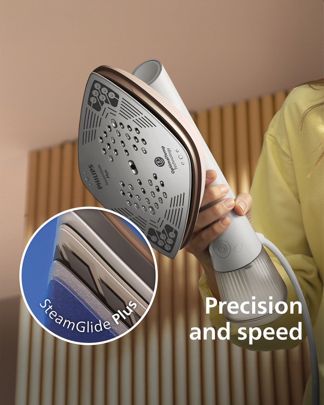 Philips OneTurn Hybrid Iron & Steamer Silk White GC213/10