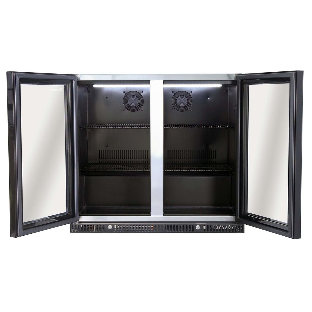 Gasmate 2 Door Premium Bar Fridge 187L - Black Interior BFR2088-101