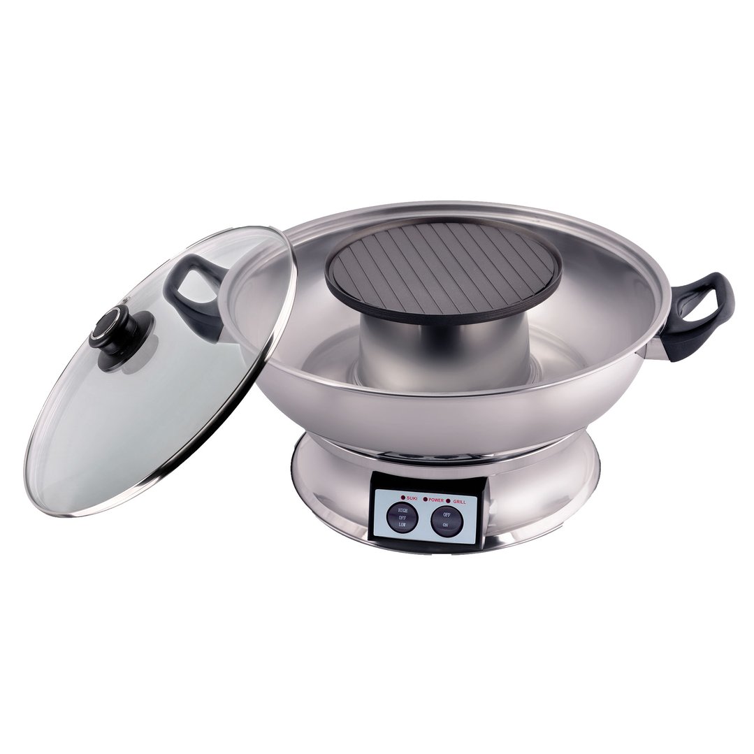 Maxim Kitchenpro Teppanyaki Steam Boat Electric Hot Pot 1350W MEHP1350