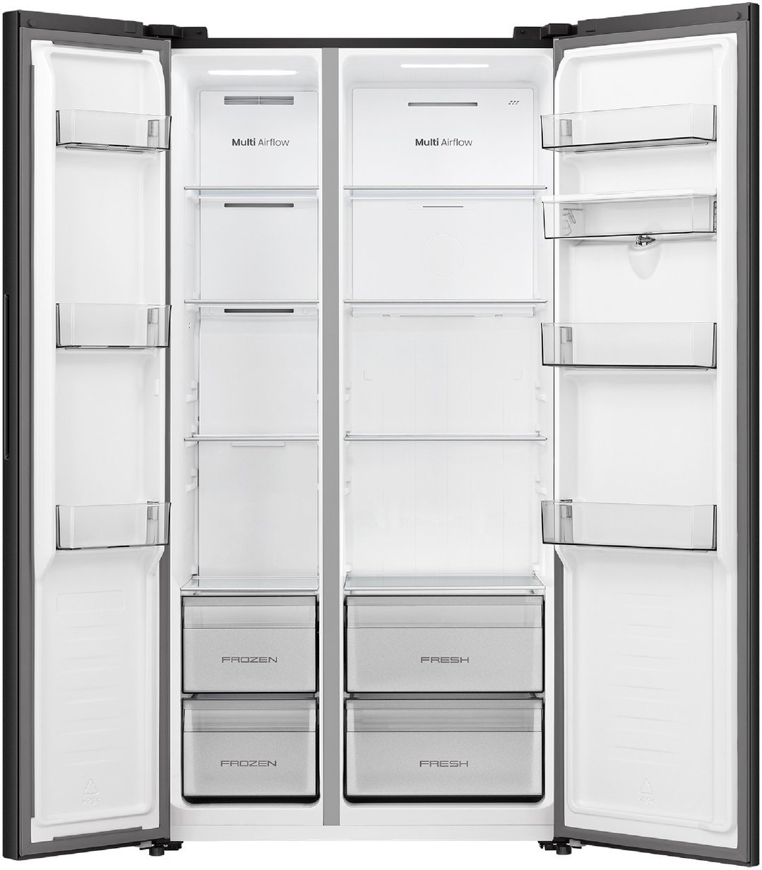 Hisense 541L PureFlat Side by Side Fridge Black HRSBS540BW