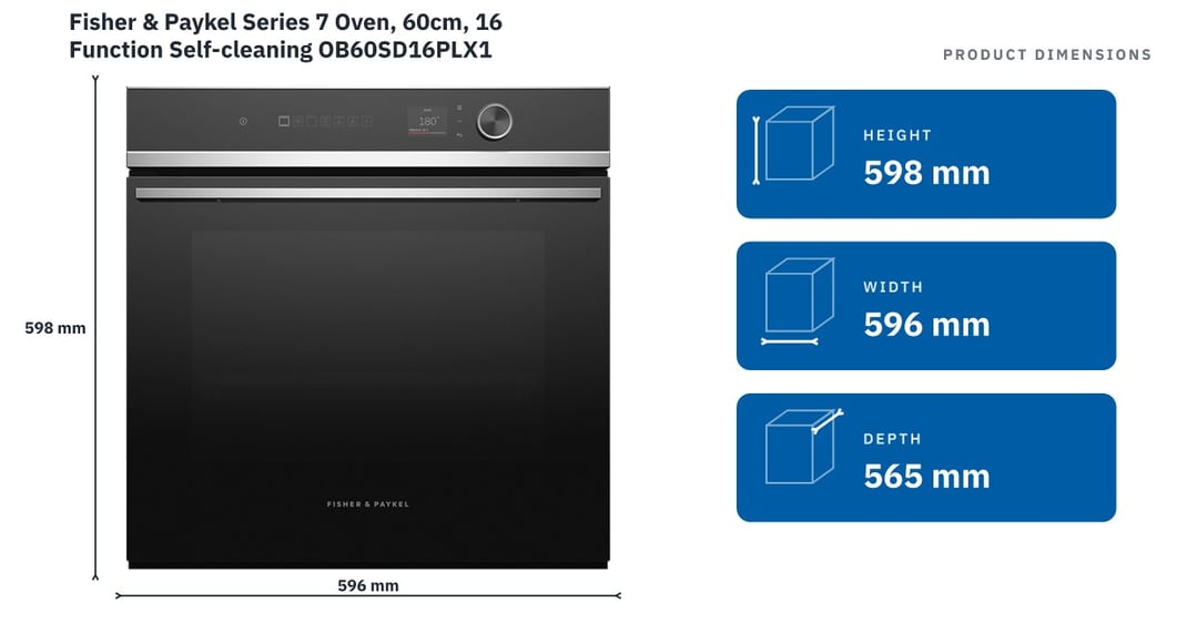 Fisher & Paykel Series 7 Oven, 60cm, 16 Function Self-cleaning OB60SD16PLX1