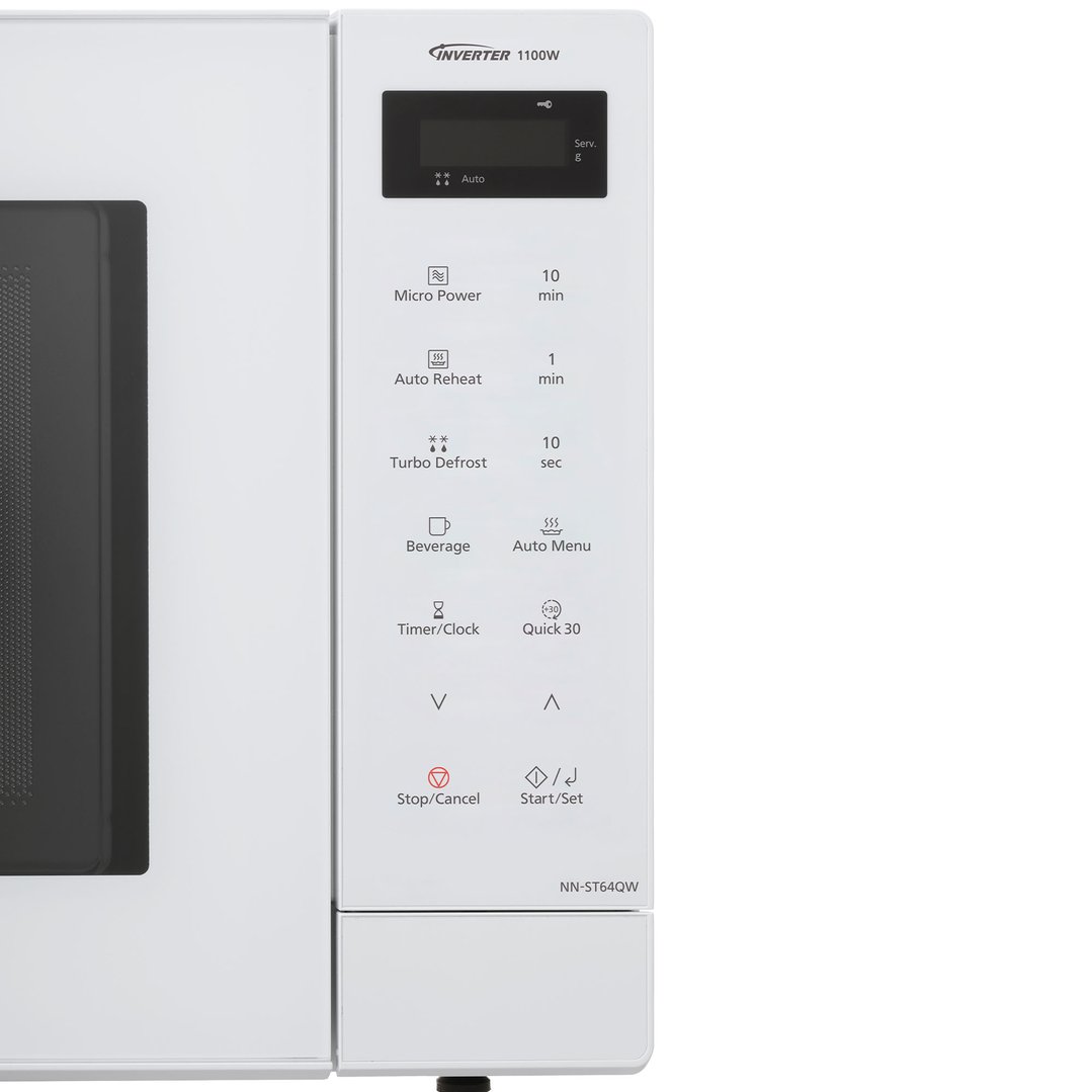 Panasonic 32L 1100W White Inverter Microwave NN-ST64QWQPQ