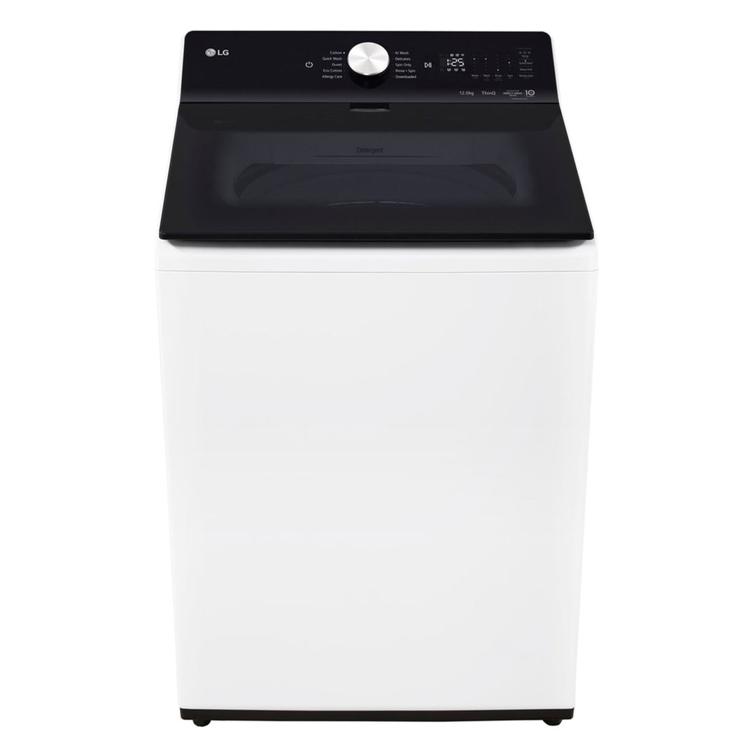 LG 12kg AI Top Load Washer - AI DD - White WTX5-12W