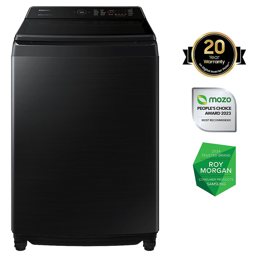 Samsung 9kg Top Load Washer - Black WA90CG6745BV - Bing Lee - Bing Lee