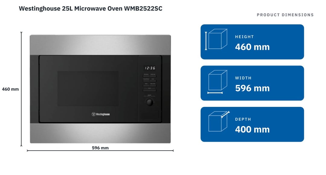 Westinghouse 25L Microwave Oven WMB2522SC