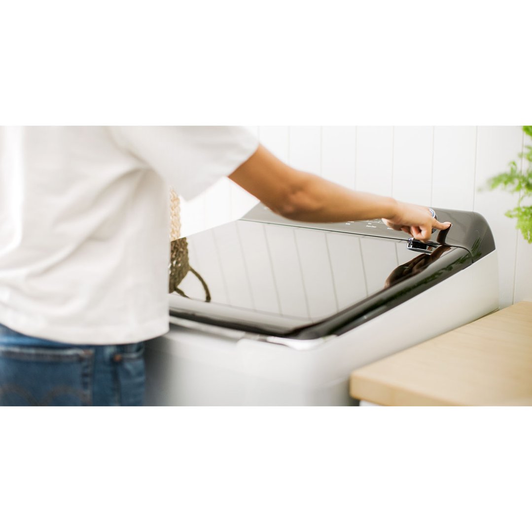 Haier Top Loader Washing Machine, 10kg, UV Protect, White HWT10AD1
