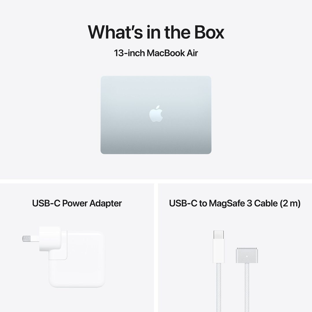 Apple 13" MacBook Air M5 chip with 10‑core CPU and 10‑core GPU, 24GB, 1TB SSD - Sky Blue MDHK4X/A
