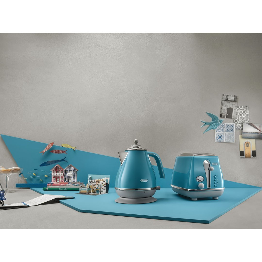 Delonghi Icona Capitals KettleLisbon Azure KBOC2001AZ Buy Online with Afterpay & ZipPay Bing Lee