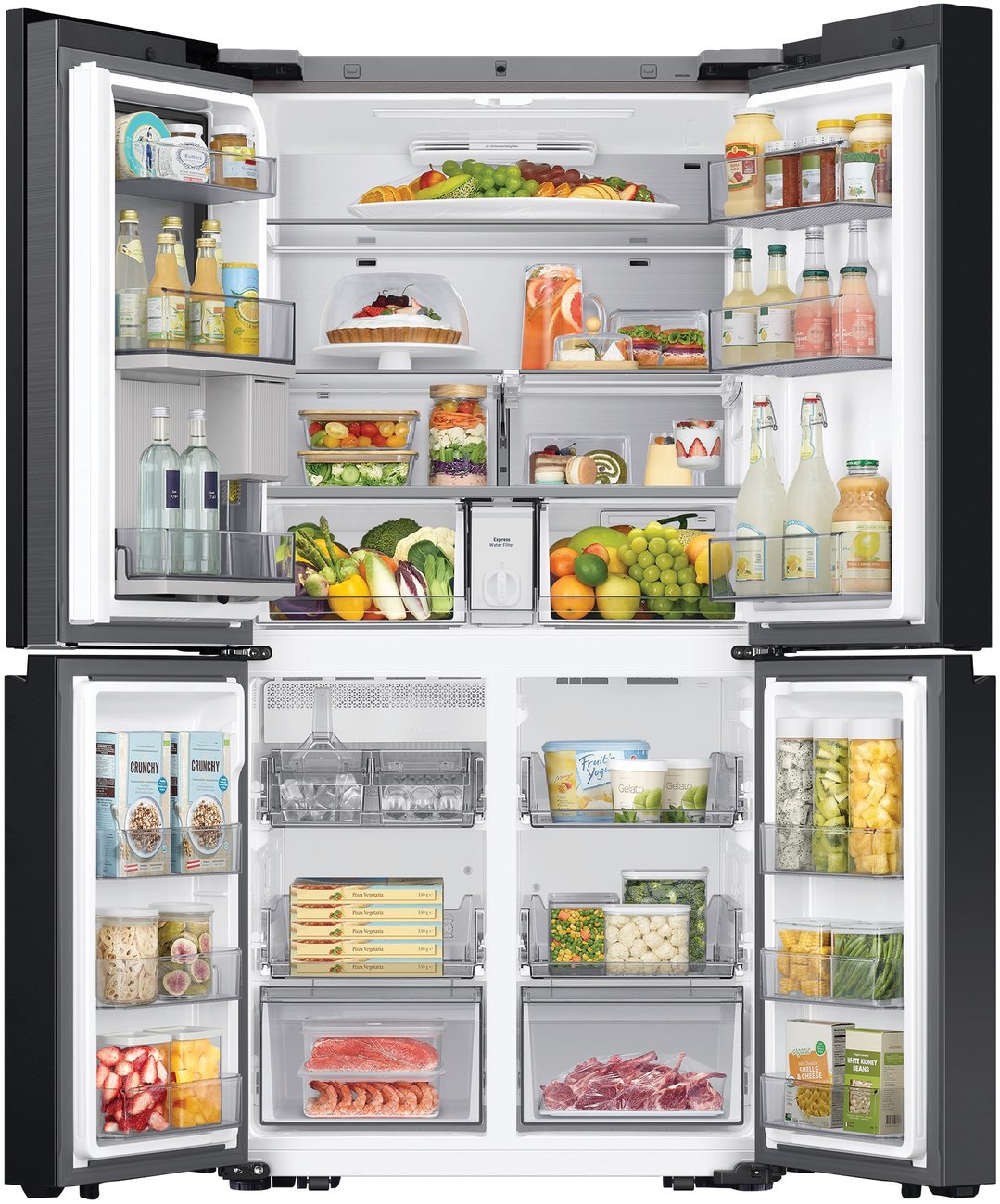 Samsung 809L Bespoke AI 4-Door French Door Refrigerator Family Hub+ SRF9900BFH