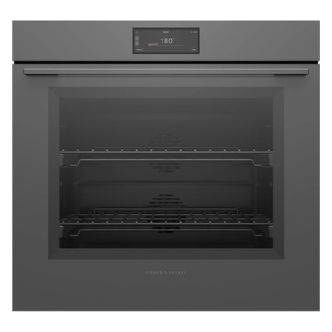 Fisher & Paykel 76cm Series 9, Minimal Pyrolytic Oven, Grey Glass OB76SMPUG3