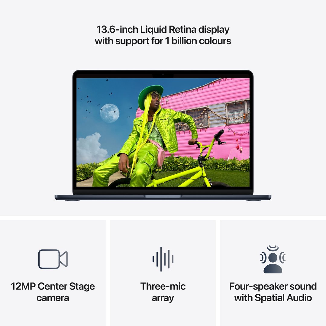 Apple 13" MacBook Air M5 chip with 10‑core CPU and 10‑core GPU, 24GB, 1TB SSD - Midnight MDHG4X/A