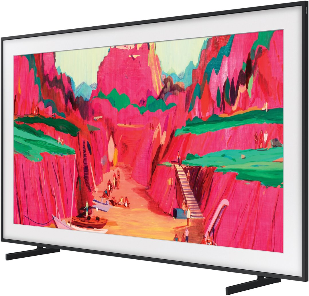 A Samsung The Frame QLED 4K Smart TV displaying an art piece