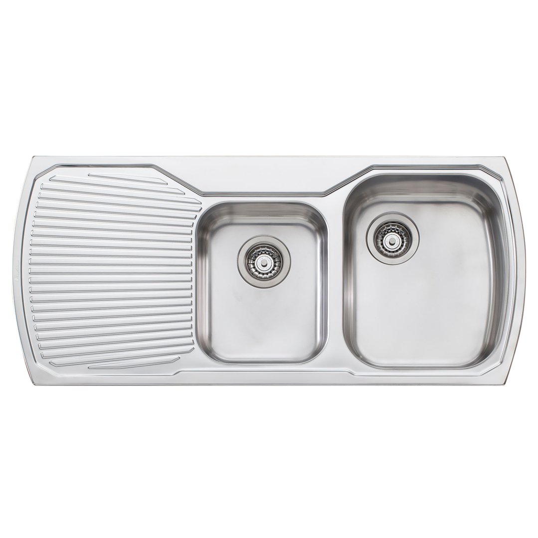Oliveri 1 3/4 Double Bowl Sink with Drain MO712