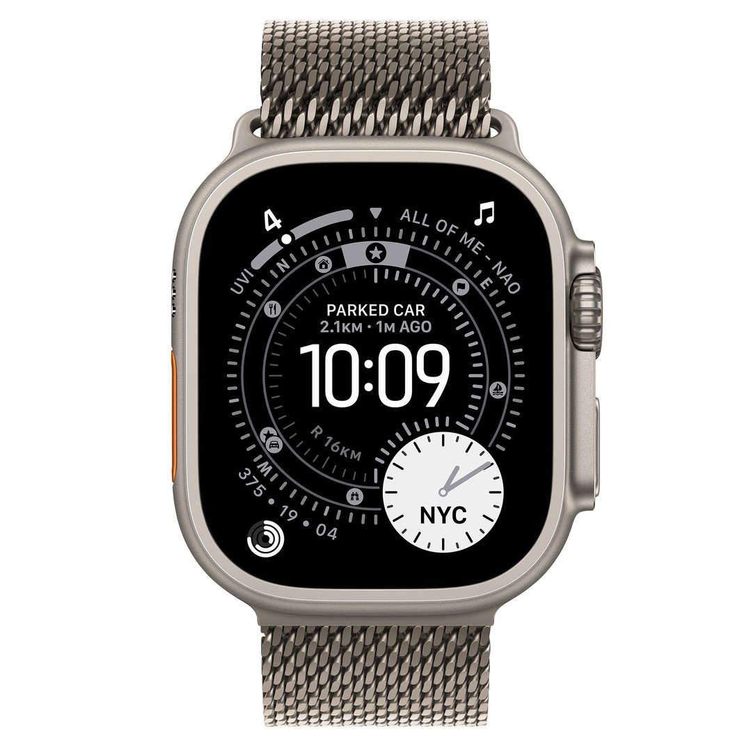 Apple Watch Ultra 3 49mm Natural Titanium Case GPS + Cellular Milanese Loop (Small) MEWW4X/A