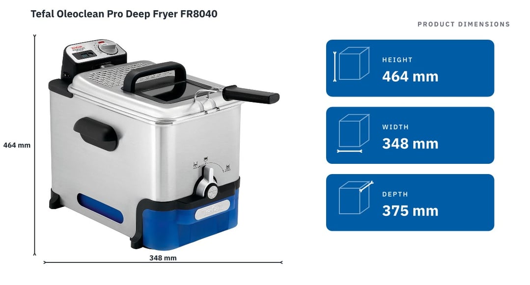 Tefal Oleoclean Pro Deep Fryer FR8040
