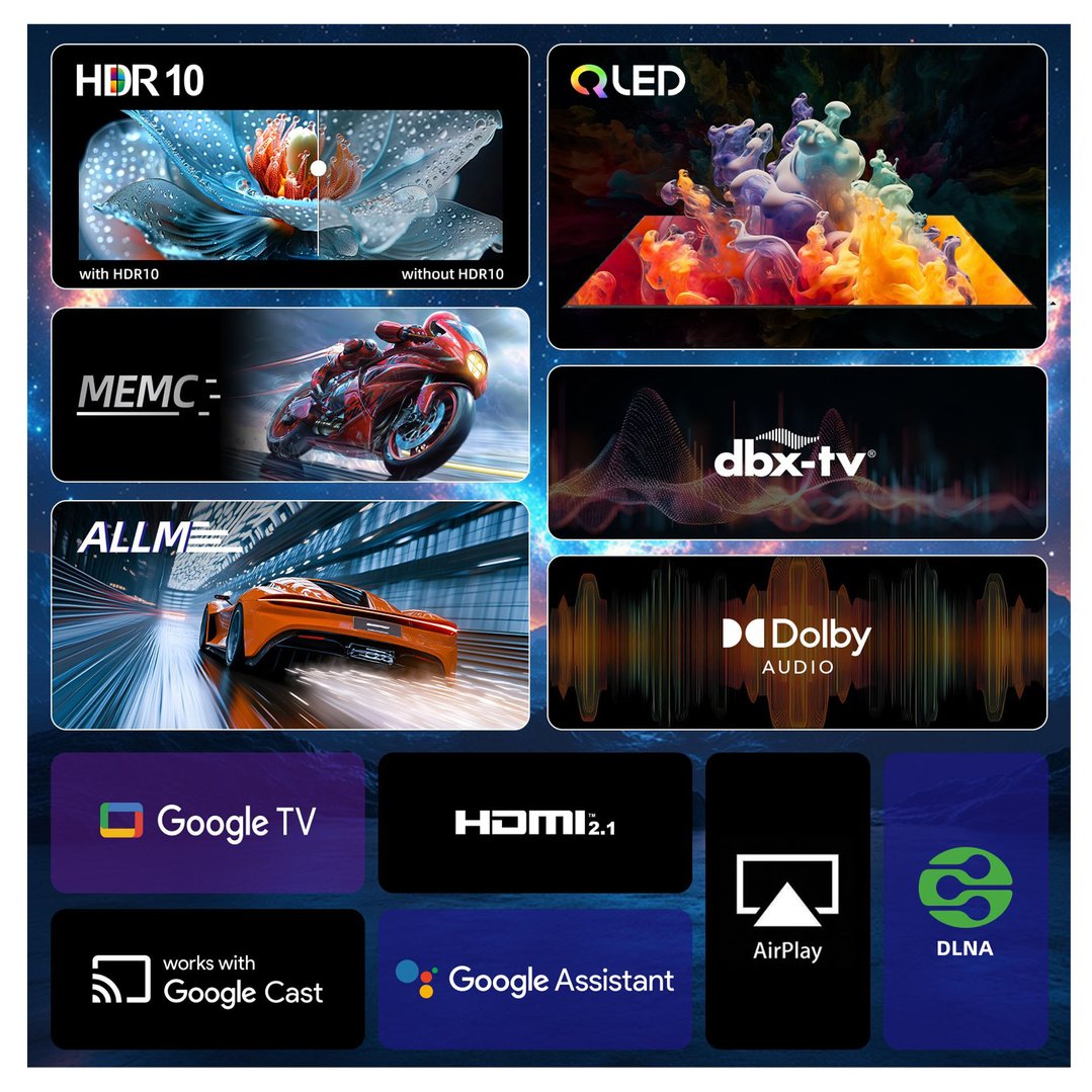 Chiq 58" 4K QLED Google Smart TV (2025) U58QG7L