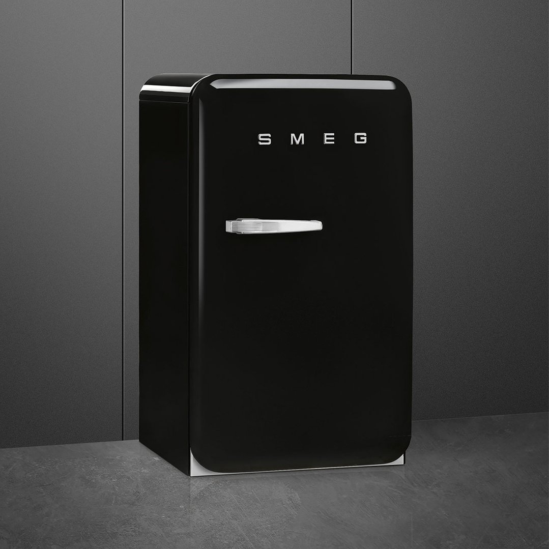 Smeg FAB 10 50's Style Retro Refrigerator, Happy Bar, Right Hand - Black FAB10HRBL5AU