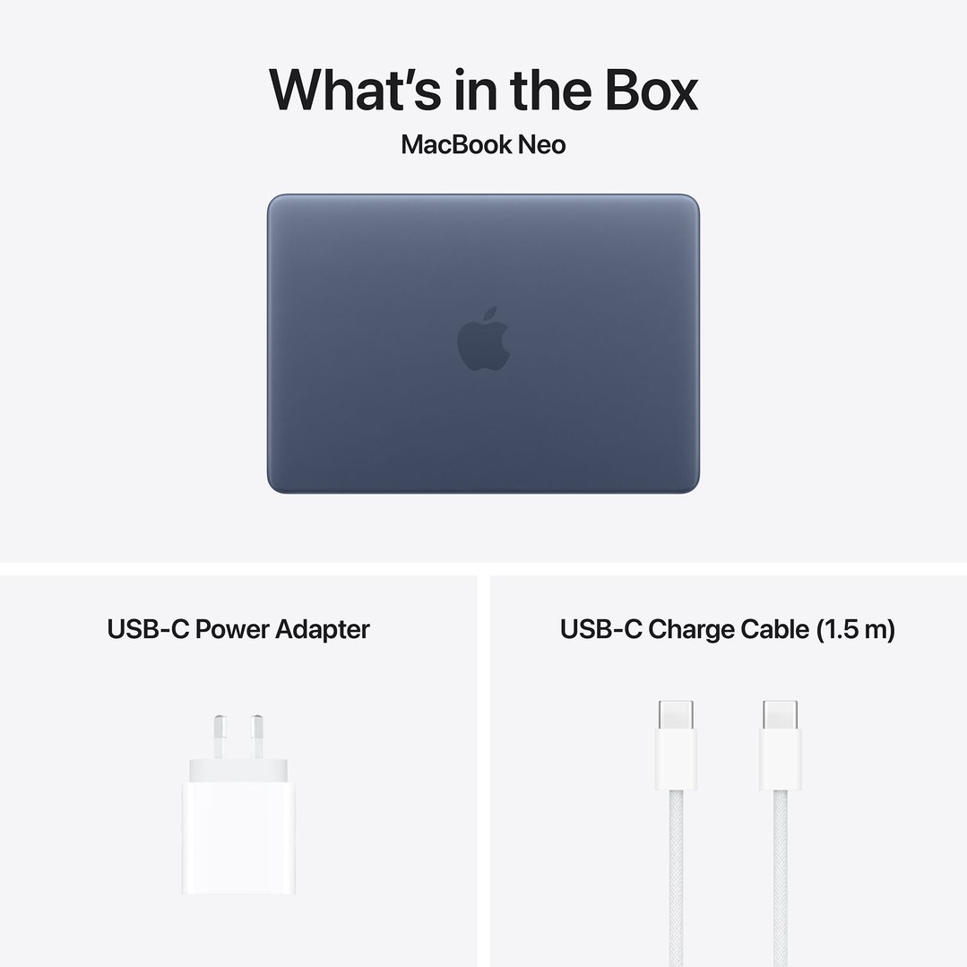 Apple 13" MacBook Neo A18 Pro chip with 6‑core CPU and 5‑core GPU, 8GB, 512GB SSD, Touch ID - Indigo MHFG4X/A