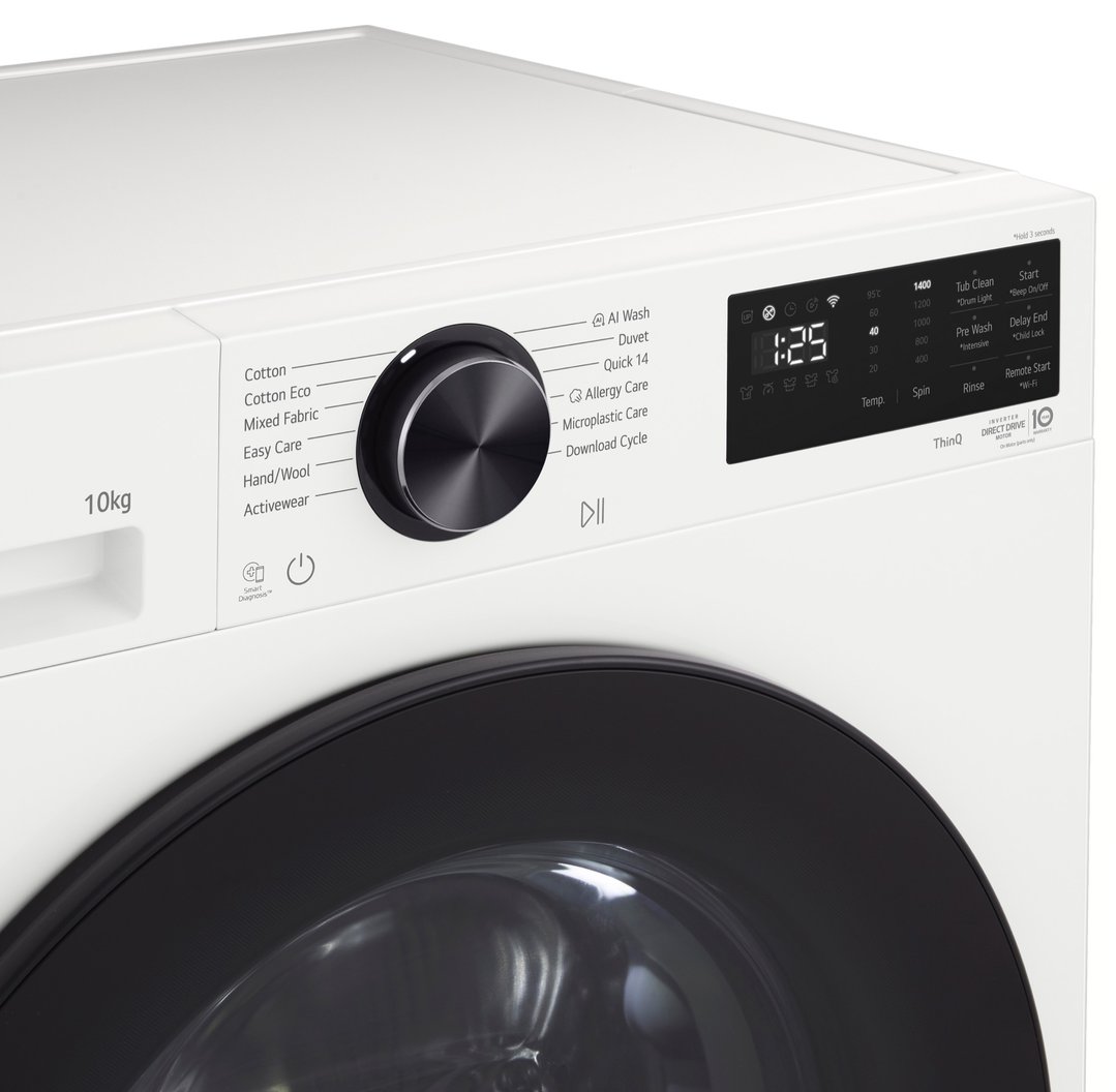 LG 10kg Series 3 Front Load Washer - AI Wash - White WX3-1410W