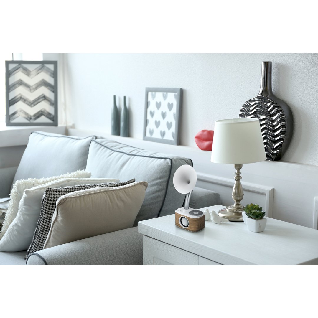 Sangean FM/Bluetooth/Aux-in Radio- White WR45WW