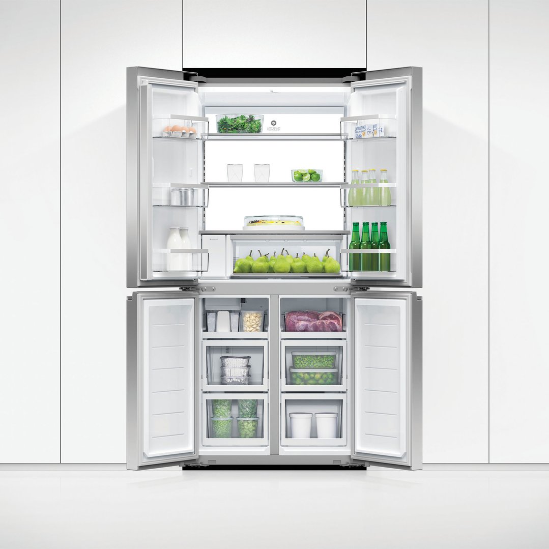 Fisher & Paykel 498L Series 7 Quad Door Refrigerator Freezer, Ice & Water RF500QNUX1