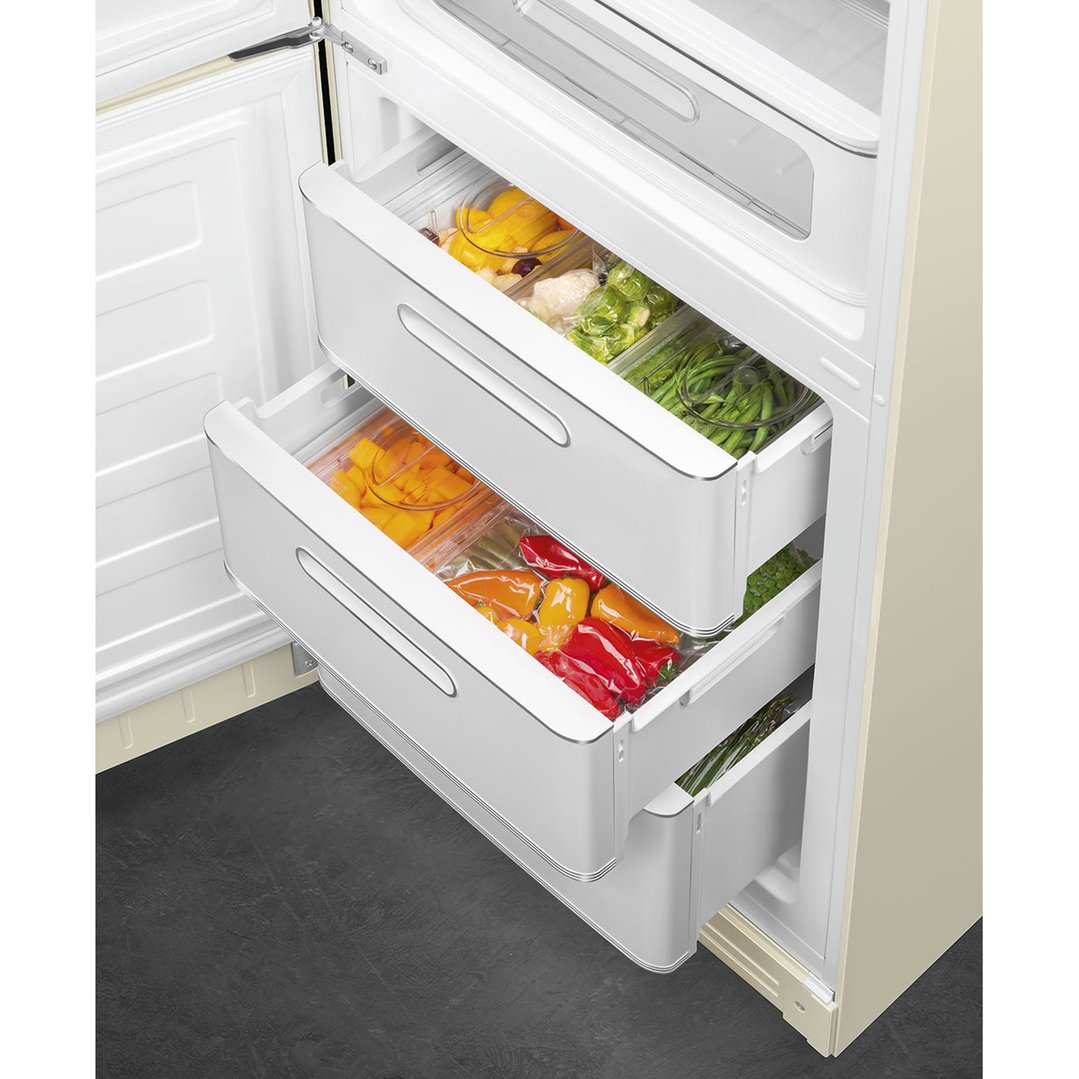 Smeg FAB 32 50’S Style Retro Refrigerator, Left Hand - Cream FAB32LCR5AU