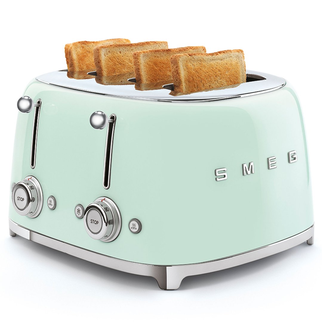 Smeg 50's Style 4 Slice Toaster Pastel Green TSF03PGAU