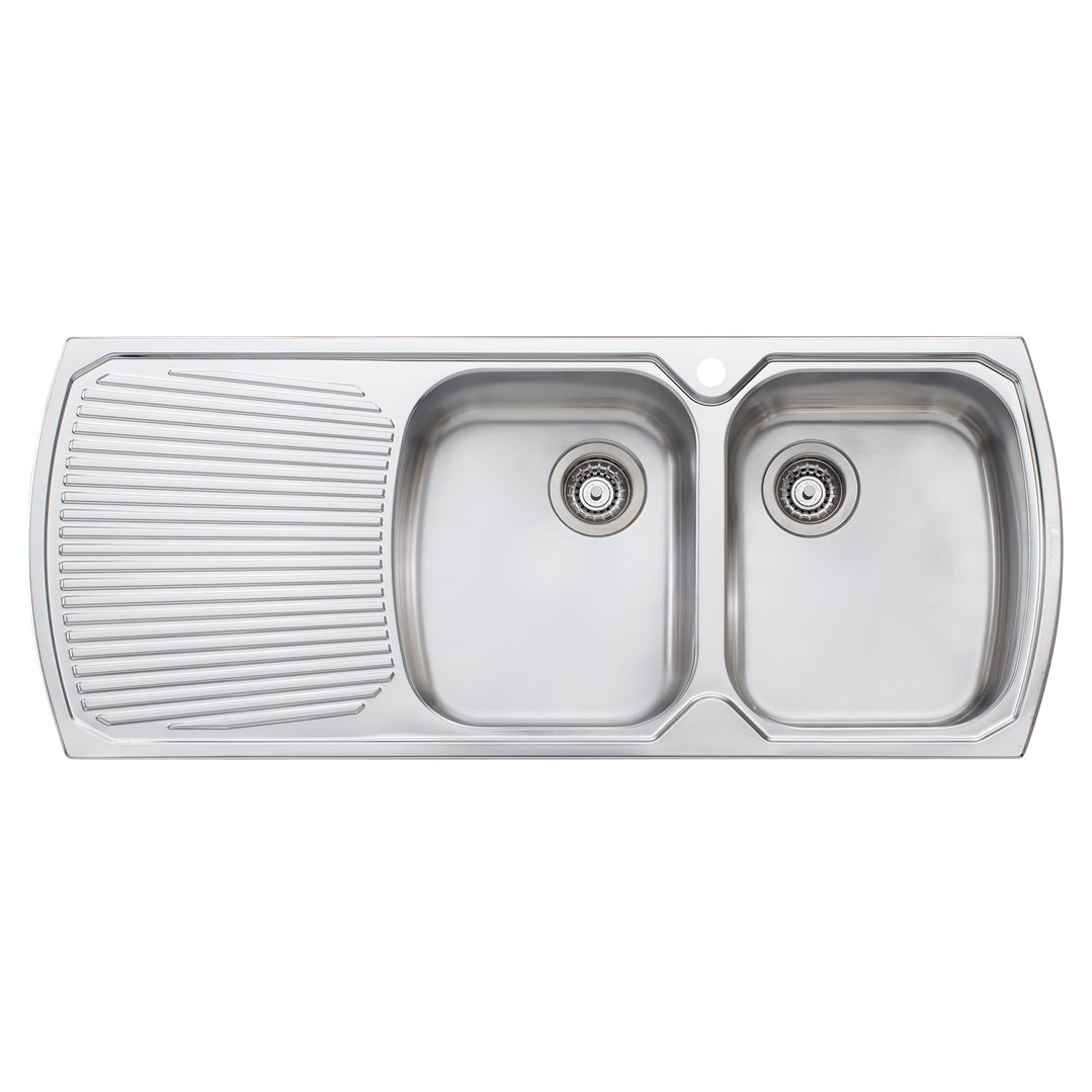 Oliveri Right-Hand Double Bowl with Drainer MO772