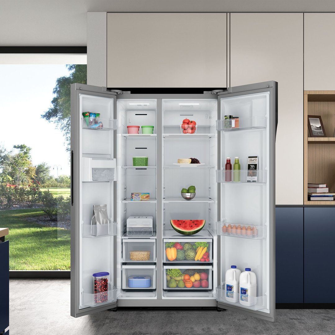 Westinghouse 624L Side by Side Fridge, Silver WSE6200SB